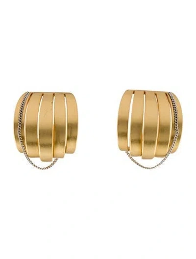 Pre-owned Demarson 'allegra' Hoop Earclip Earrings In Multi