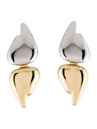Pre-owned Demarson Blaze Two-tone Convertible Earrings In Multi