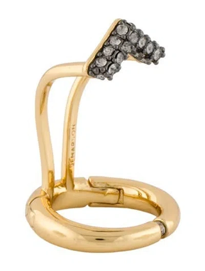 Pre-owned Demarson Crystal Amina Nail-crown Cocktail Ring In Multi