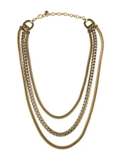 Pre-owned Demarson Crystal Camila Layered Multistrand Necklace, 18.25" In Multicolor