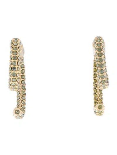 Pre-owned Demarson Crystal Drop Earrings In Multi