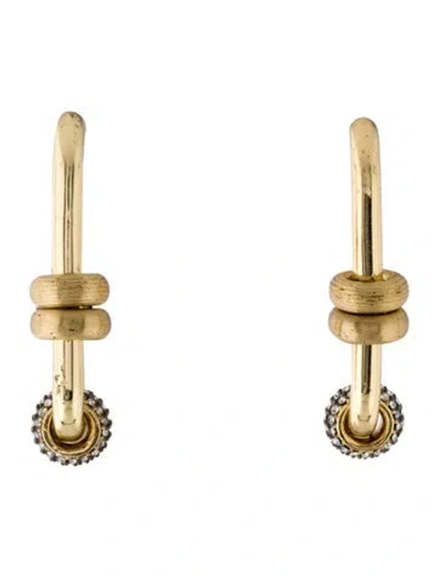 Pre-owned Demarson Crystal Drop Earrings In Transparent