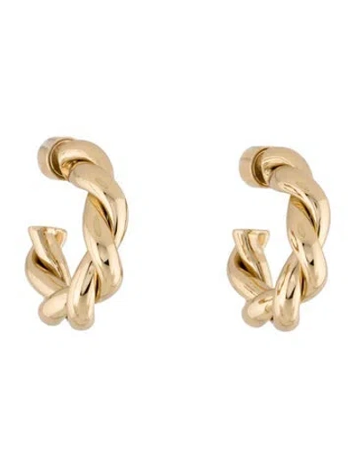 Pre-owned Demarson Crystal Lane Hoops In Multi