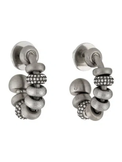 Pre-owned Demarson Crystal 'lucy Baroque' Hoop Earrings In Multicolor