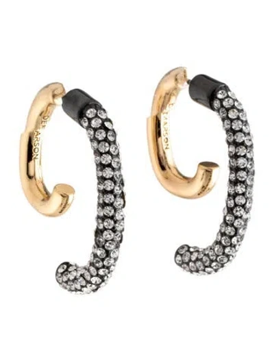 Pre-owned Demarson Crystal Luna Pavé Drop Earrings In Clear
