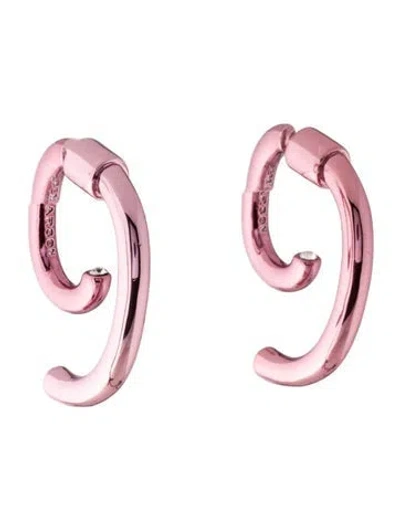 Pre-owned Demarson Crystal Mini Luna Drop Earrings In Transparent