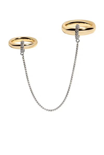 Demarson Essex Two-finger Ring In Gold