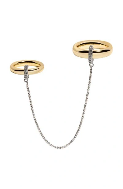 Demarson Essex Two-finger Ring In Gold