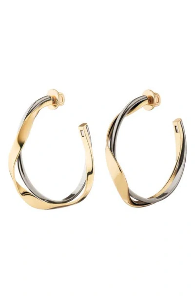 Demarson Essie Twisted Hoop Earrings In Gold