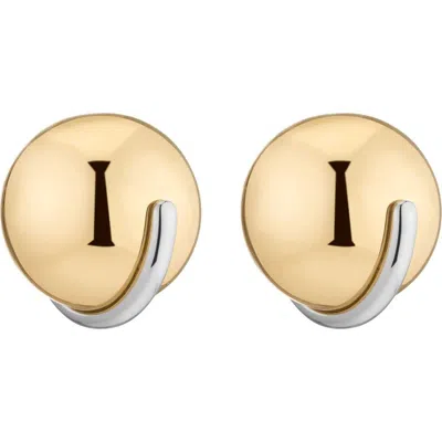 Demarson Jane Two-tone Oversize Stud Earrings In Gold