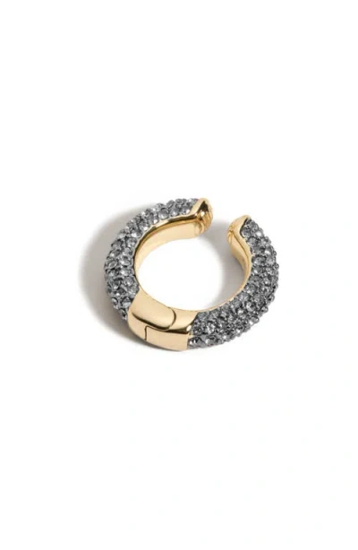 Demarson Lili Pavé Hoop Ear Cuff In Metallic