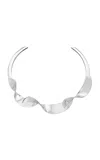 Demarson Livy Rhodium Necklace In Metallic