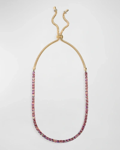 Demarson Lupe Crystal Necklace In Pink