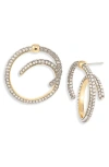 Demarson Maia Crystal Pavé Earrings In Gold