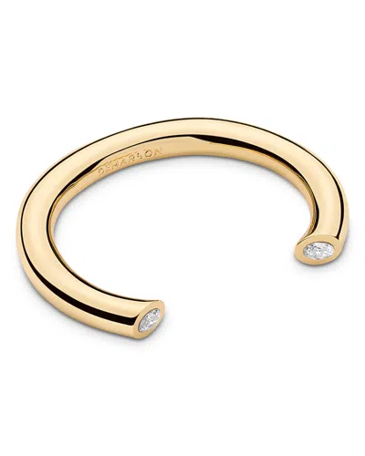 Demarson Miley Crystal Tipped Cuff Bracelet In 12k Gold Plated