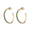 Demarson Mini Calypso Hoop Earrings In Rainbow In Blue