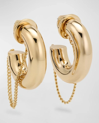 Demarson Mini Miley Hoop Earrings In Gold