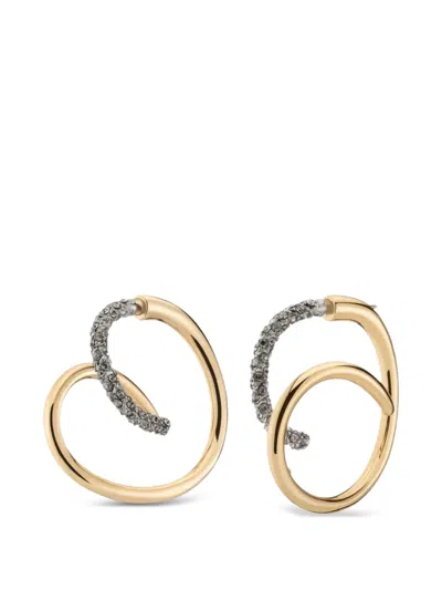 Demarson New York Bowery Hoop-design Earrings In Gold