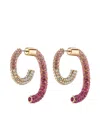 Demarson New York Luna Pave Hoop Earrings In Gold