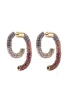 Demarson New York Luna Pave Hoop Earrings In Gold