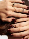 Demarson New York Maxwell Crystal-embellished Double-ring In Gold