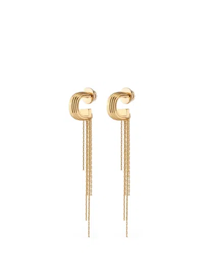 Demarson New York Reese Chain Earrings In Gold