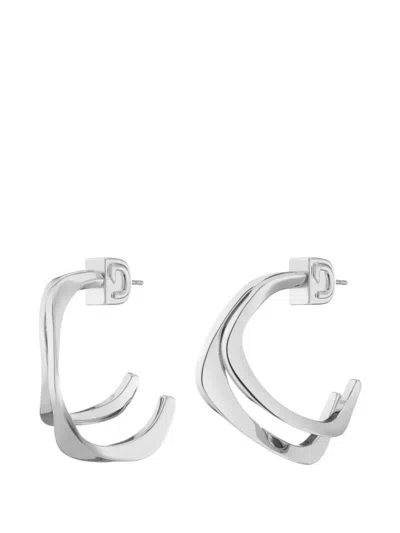 Demarson New York Sandro Hoop Earrings In Metallic