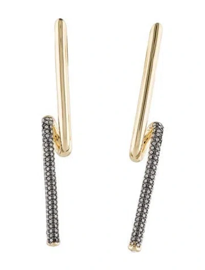Pre-owned Demarson Onika Crystal Pave Earrings In Multi