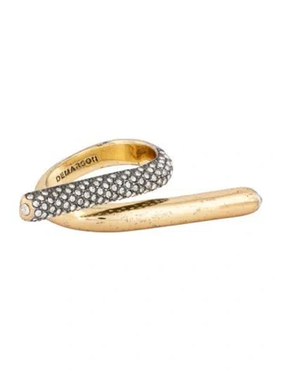 Pre-owned Demarson Onika Pave Cocktail Ring In Multicolor