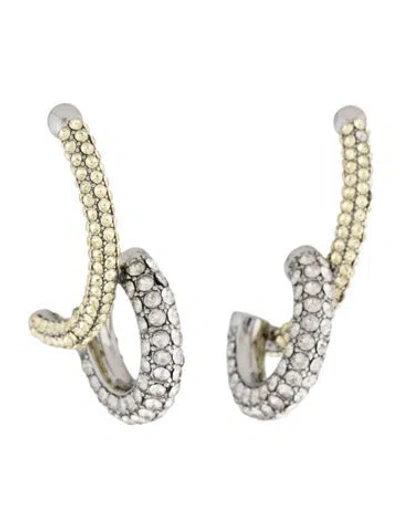 Pre-owned Demarson Pavé Crystal Drop Earrings In Multicolor