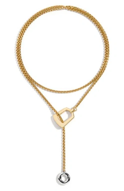 Demarson Tina Lariat Necklace In Gold