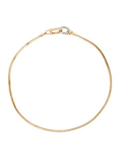 Pre-owned Demarson Two- Tone Chain Necklace, 19.25" In Multi