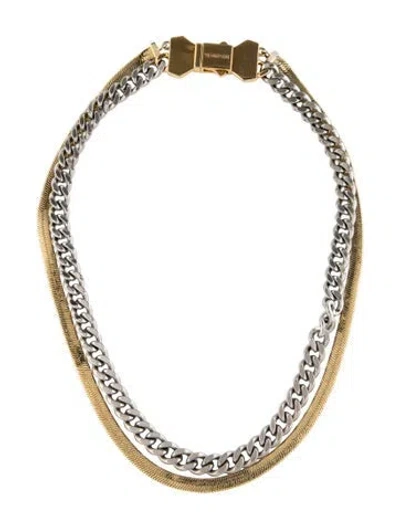 Pre-owned Demarson Two Tone Nadine Chain Necklace, 16.75" In Multicolor