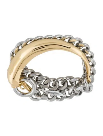 Pre-owned Demarson Two-tone 'maude' Double Wrap Chain Bracelet In Multi