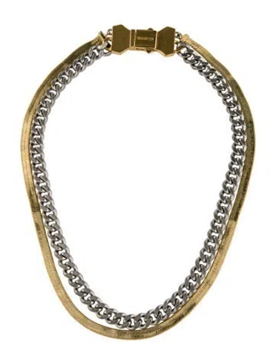 Pre-owned Demarson Two-tone Nadine Chain Necklace, 16.5" In Multicolor