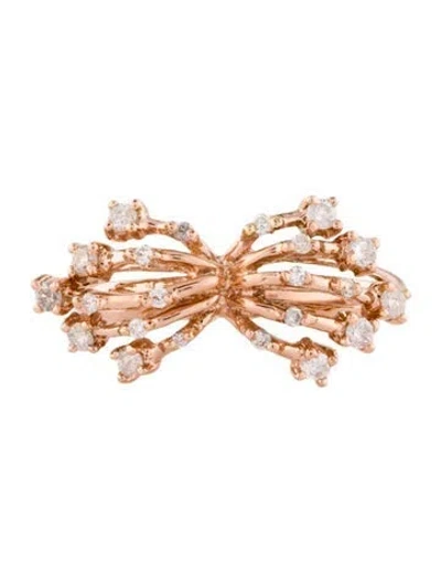 Pre-owned Demarson Two-tone Odell Band Ring In Multi