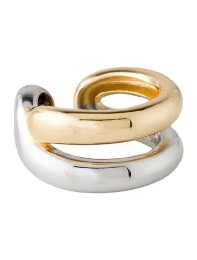 Pre-owned Demarson Two-tone Odell Cuff Ring In Multicolor