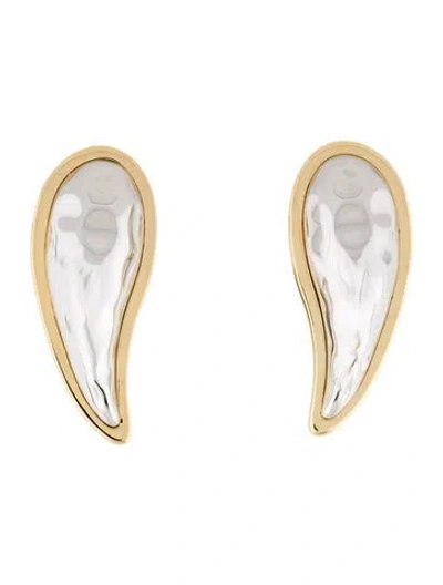 Pre-owned Demarson Two-tone Stud Earring In Multi