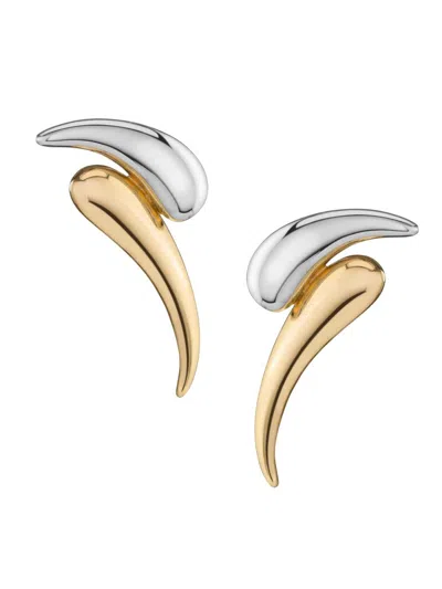 Demarson Women's Aries 12k-gold-plated & Rhodium-plated Stud Earrings In Multi