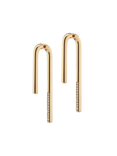 Demarson Women's Celeste 12k Goldplated & Crystal Drop Earrings