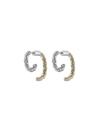 Demarson Women's Luna Rhodium-plated & Glass Crystal Stud Earrings