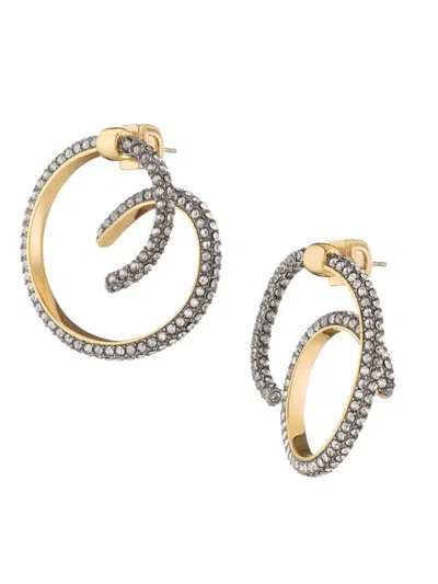 Demarson Women's Maia 12k-gold-plated, Rhodium-plated & Glass Crystal Earrings