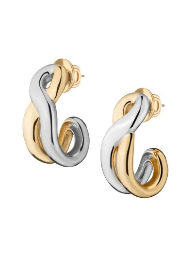 Demarson Women's Odell 12k-gold-plated & Rhodium-plated Hoop Earrings In Multi