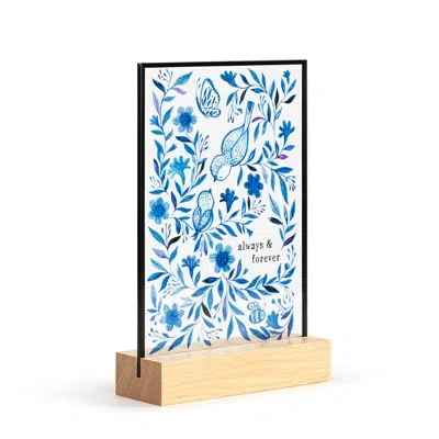 Demdaco Always And Forever Large Suncatcher - 5x7in In Blue