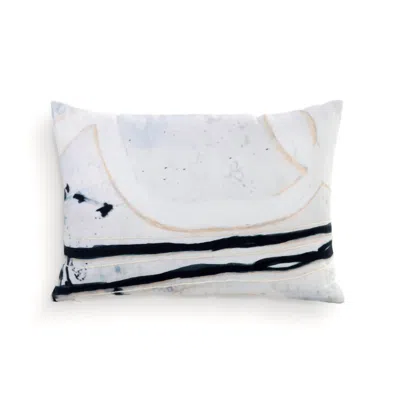 Demdaco Artlifting Lumbar Pillow In Black/white In Neutral
