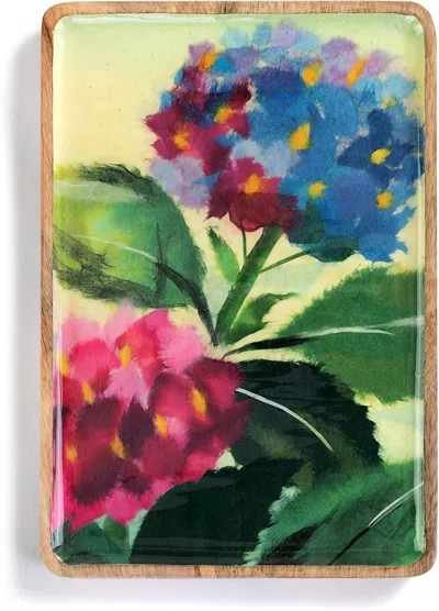 Demdaco Artlifting Medium Tray In Hydrangeaajisai