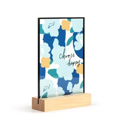 Demdaco Choose Happy Large Suncatcher - 5x7in In Blue;yellow