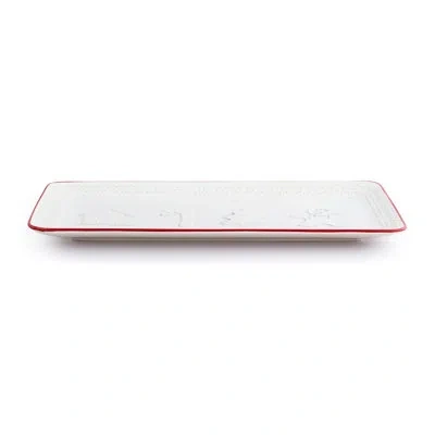 Demdaco Christmas Cookie Platter - 15x8 In White