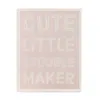 DEMDACO CUTE LITTLE TROUBLE MAKER BLANKET IN PINK