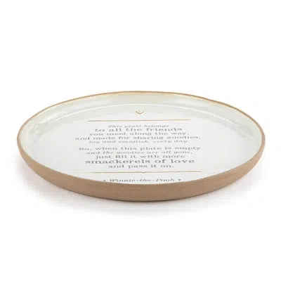 Demdaco Friendship Giving Plate - 10in In White